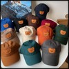 White Fang CZ258 Hat, Cap, Bear, Y2K, Cute, Vintage, Casual,