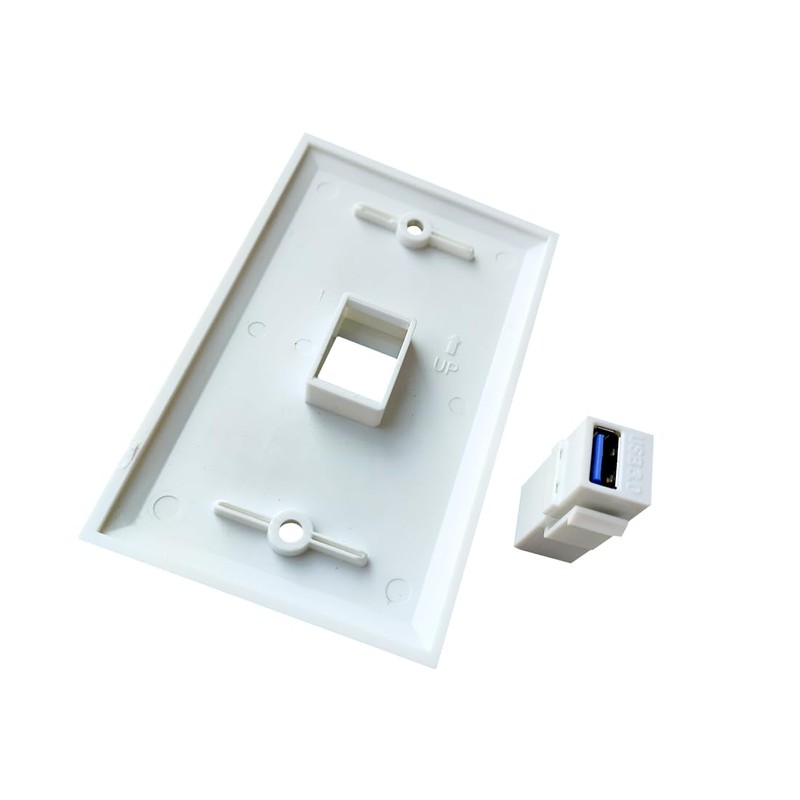 BUPLDET USB3.0 Wall Plate 1 Port - Single Gang USB
