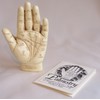 LARGE Palmistry Hand Ornament & Palm Reading Instructional Booklet
