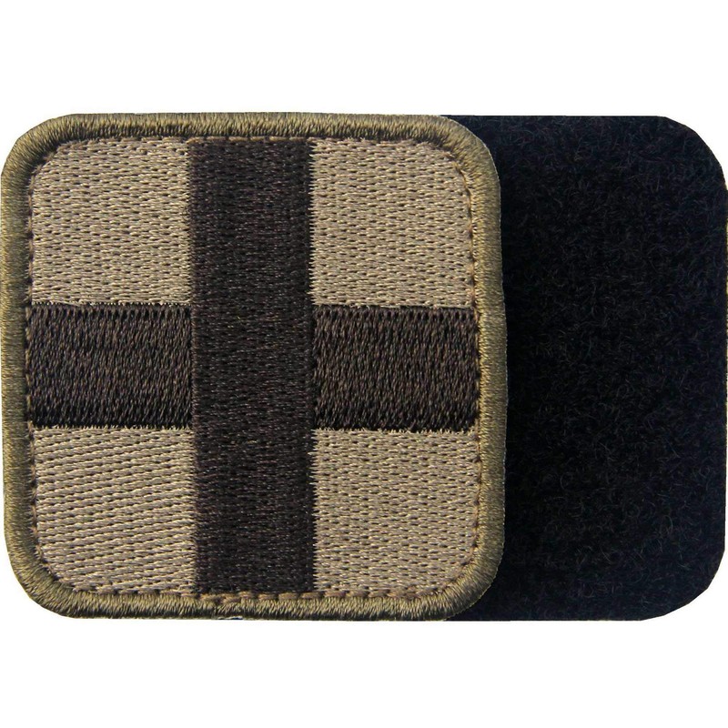 EmbTao Embroidered Medic Cross Tactical Fastener Hook & Loop Patch