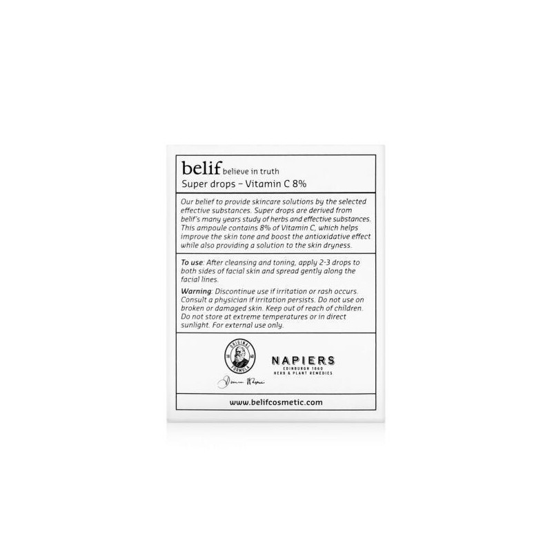 Biligyeobei罗马拼音：Bilifui 아트박스/빌리프 빌리프 슈퍼 드랍스-비타민C 8퍼센트 30ml 앰플 세럼 Artbox/Belif