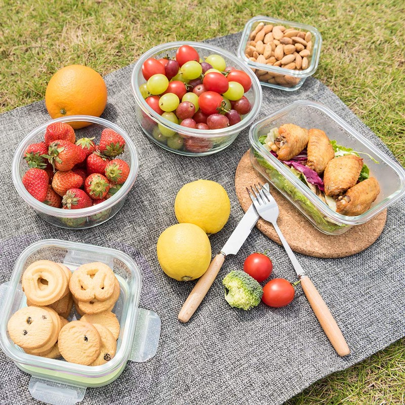 Bayco Glass Food Storage Containers with Lids, [24 Piece] Glass