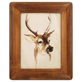 icheesday Wooden Picture Frame, Calm Natural Wood Color, Stand Type, Square Wall Picture Frame, 13x18cm
