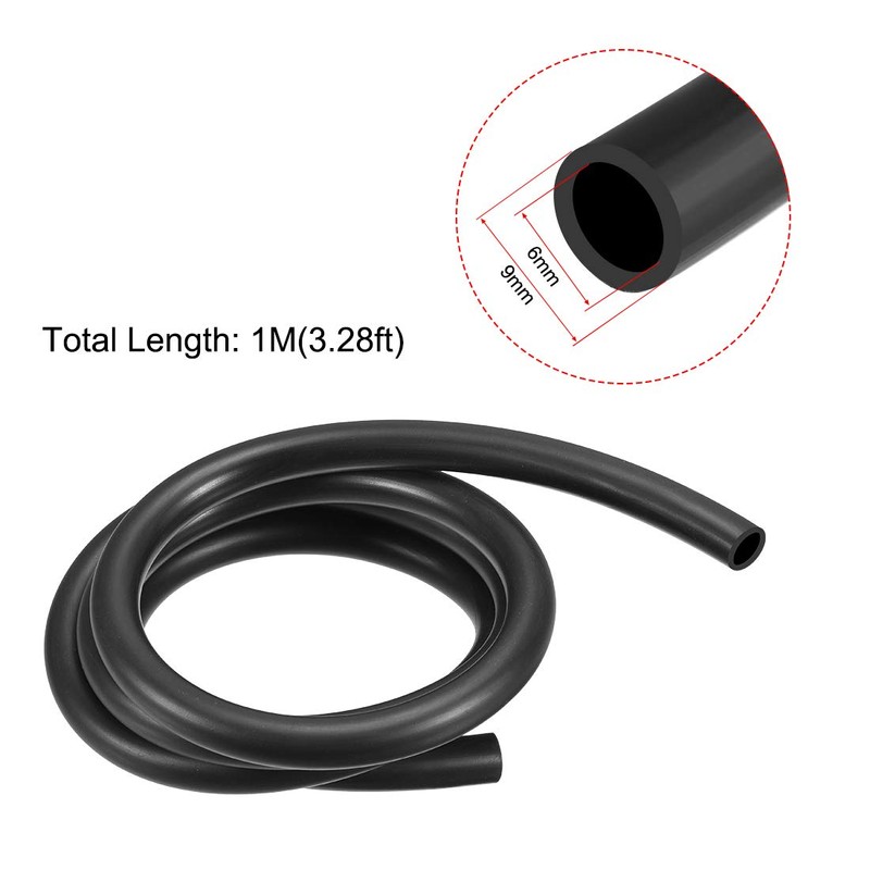 sourcing map Lubricating Oil Hose 6mm(1/4") ID x 9mm OD