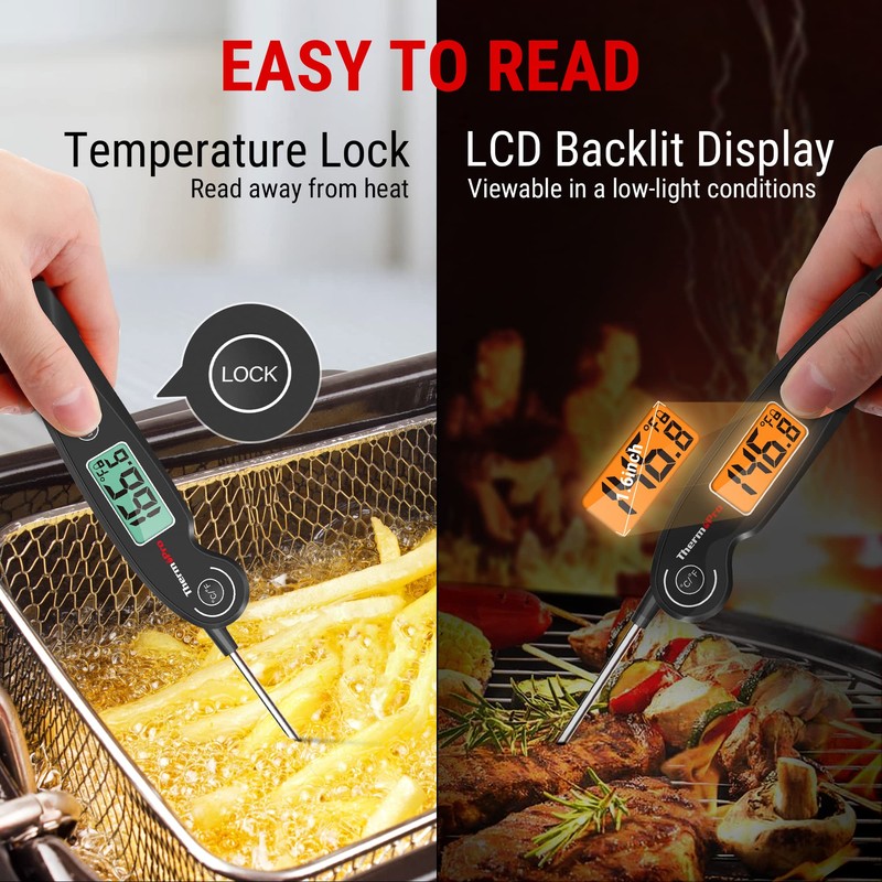 ThermoPro TP605 Instant Read Meat Thermometer Digital for Cooking, Waterproof