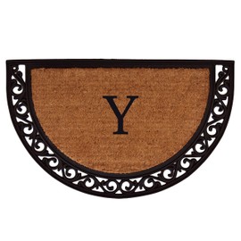 Calloway Mills 100101830Y Ornate Scroll Heavy-Duty Monogrammed Doormat (Letter Y)