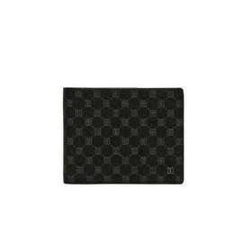 Daks (신세계강남점)DBWA2F123BK LOUIS PVC 블랙 가죽 DD 패턴 반지갑 (DBW A2F123BK) LOUIS PVC Black Leather DD Pattern Wallet