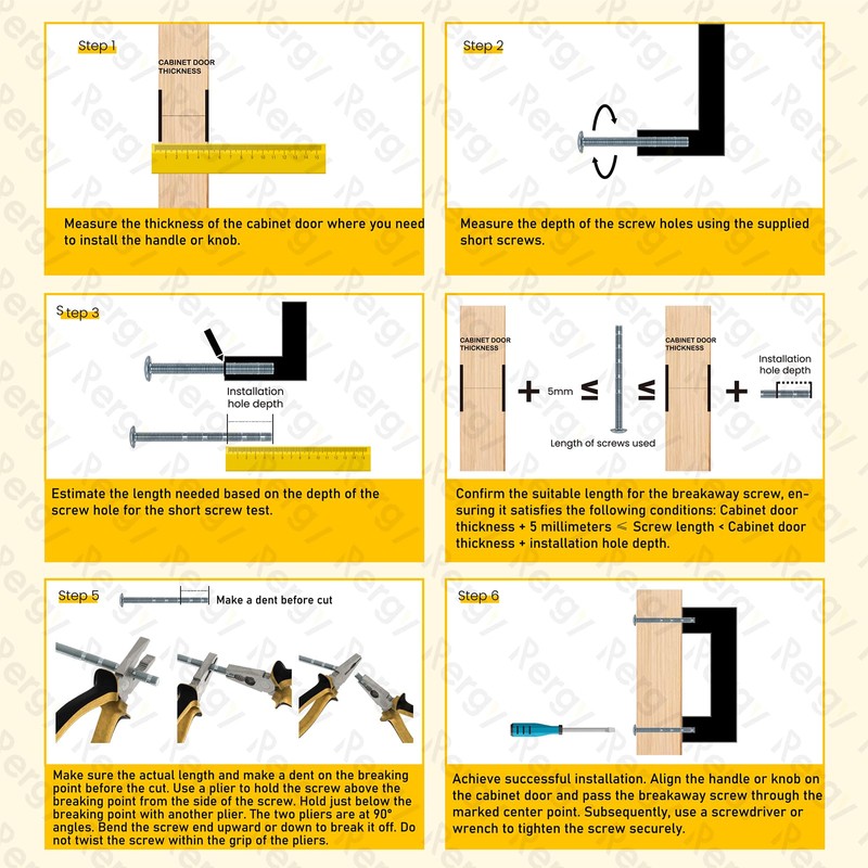 Rergy 10 Pack Cabinet Pulls White Finger Pulls, White Edge