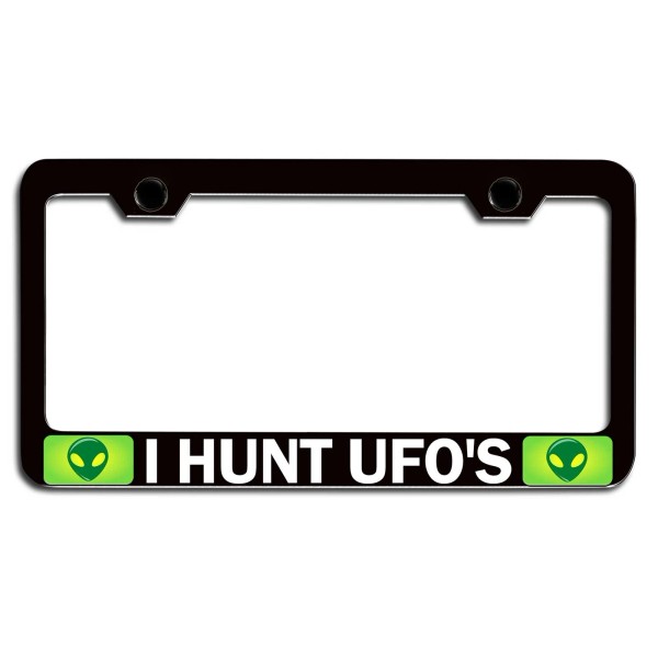 I HUNT UFO'S Alien Steel License Plate Frame Car SUV