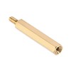 sourcing map M2.5 x 30 mm + 6 mm Brass
