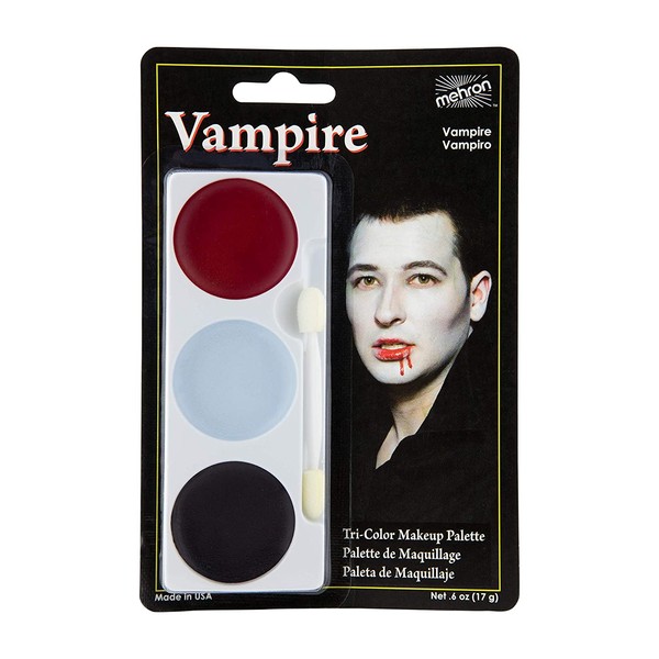Mehron Makeup Tri-Color Halloween Makeup Palette (Vampire)