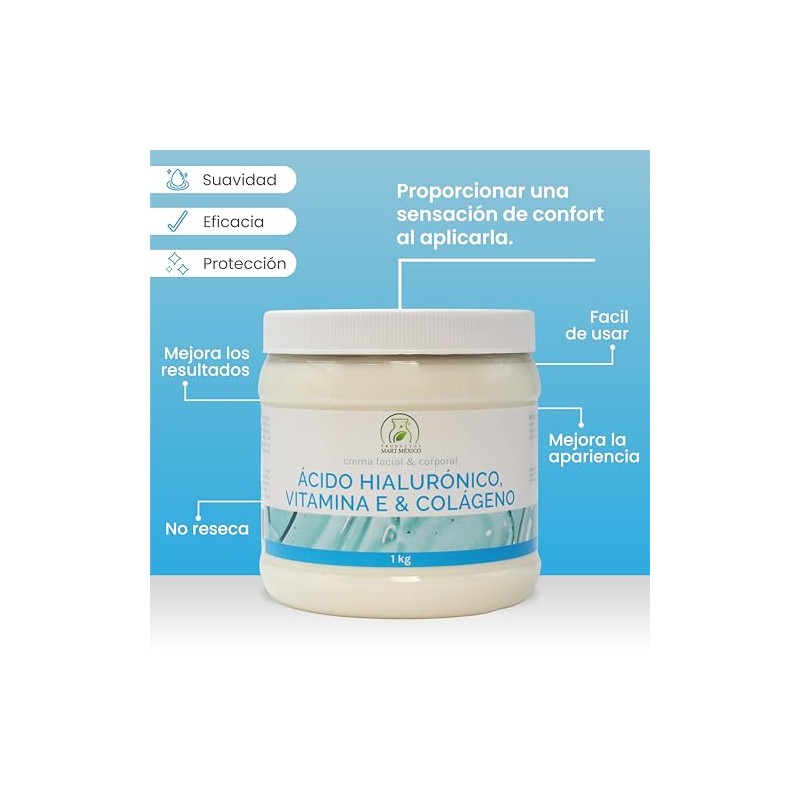 Productos Mart México Crema De Colágeno, Vitamina E Ácido Hialuronico