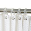 Kutesna 12 PCS Clear Plastic Shower Curtain Rings, Easy Snap