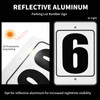 8 x 12 inch Reflective Parking Lot Number sign Aluminum