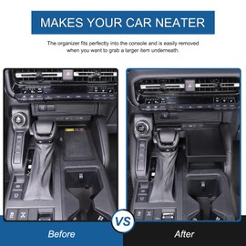 Heutamo Gear Shift Storage Box Compatible with Toyota Land Cruiser 250 Prado LC250 J250 2024 2025 Accessories, ABS Center Console Gear Shift Storage Box Tray