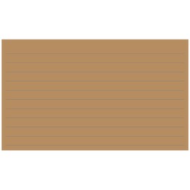 Colonial Cards: 150 Color Cardstock 3" x 5" Index Cards, Kraft, Lined Landscape Format