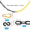 PATIKIL 20Ft Plastic Chain Barrier, Safety Link Chain with 6
