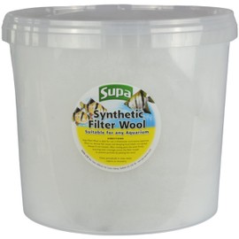 Supa Aquarium Filter Wool 3 Litre (Pack of 1), Synthetic Material That Is Ideal For Removing Waste Particles In Both Fish Tanks And Pond Filtration Systems,White,150 g (Pack of 1)