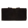 JNB Faux Microsuede Clutch With Bow,Black36
