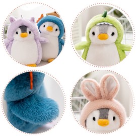 EXQULEG Penguin Cuddly Toy, Penguin Soft Toy, Cute Penguin Plush Toy, Plush Penguin Gifts for Boys Girls Children (D)
