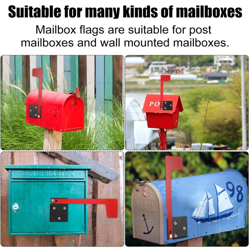 NQEUEPN Mailbox Flag, Professional Replacement Flag for Mailbox Mental Red