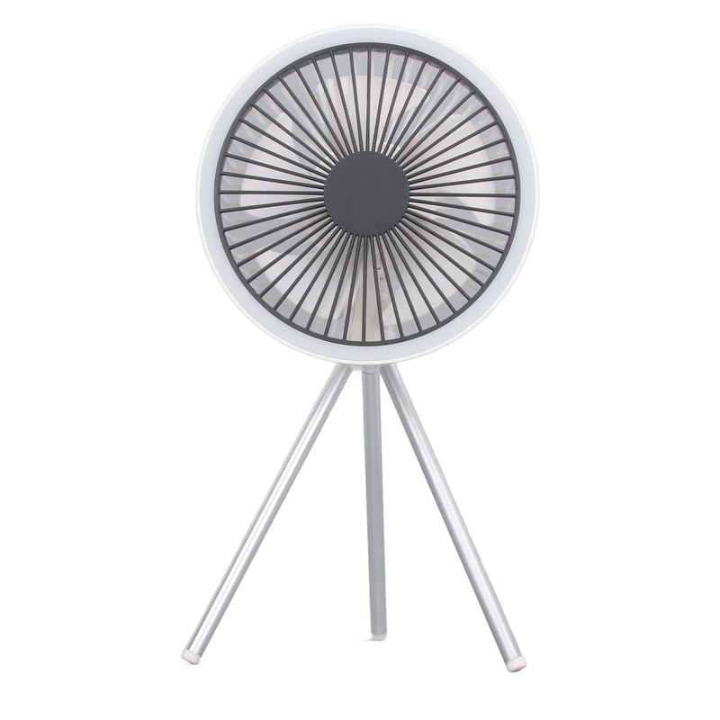 Tripod Desk Fan with Light USB Rechargeable Battery Operated 3