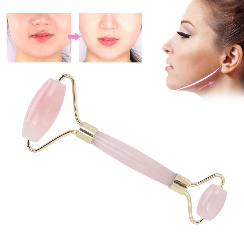 Face Roller Massager Dual Head Natural Roller Massage Tool for