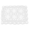 White 16x23 Inch Rectangle HANDMADE Cotton Crochet Lace Placemat Doilies