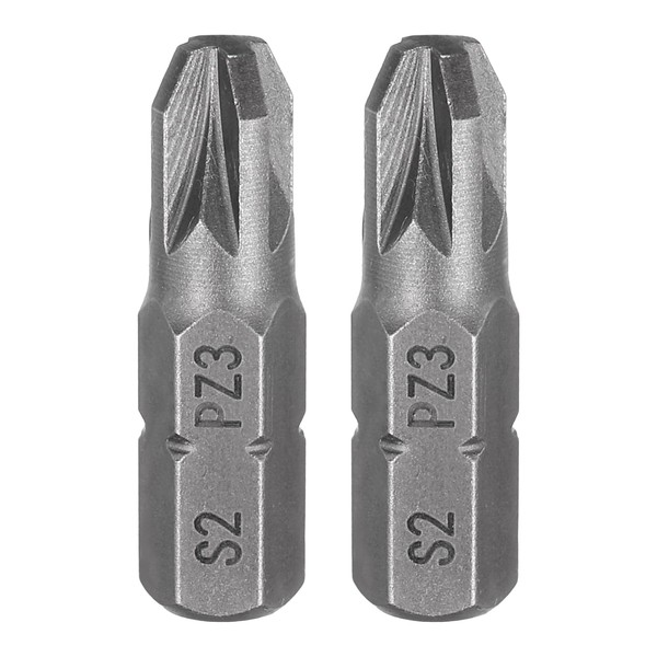 HARFINGTON 2pcs PZ3 Screwdriver Bit 1/4" Hex Shank 25mm/1" Length
