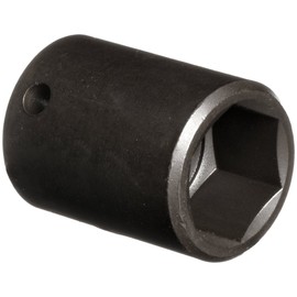 Martin 4M621 21mm Type II Opening 1/2" Power Impact Square Drive Socket, 6 Points Standard, 41mm Overall Length, Industrial Black Finish