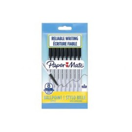 Paper:Mate Paper:Mate 045 Ballpoint Pen, Pack of 8, Black