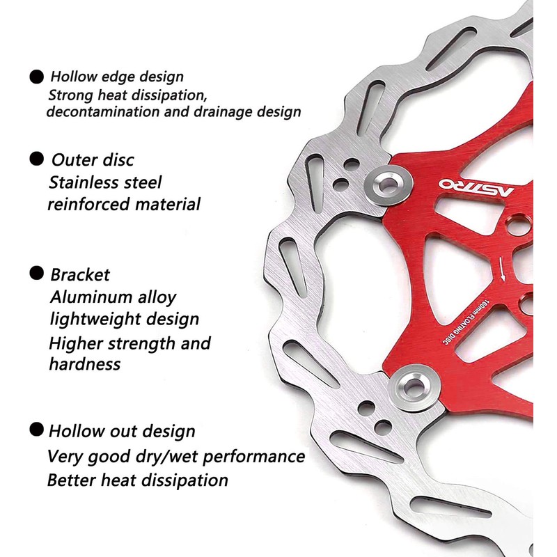 Newgoal Bicycle Disc Brake Disc, 180mm Bicycle Brake Disc Mountain