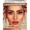 Brow Tattoo Peel Off Tinting Gel,2 Pcs Gray Brown Long