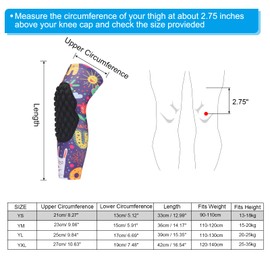 PATIKIL Youth Knee Pads, 2Pack Crashpad Compression Sleeve Protective Basketball Guard Pads for Sports Baseball Football Volleyball, Yellow, YS