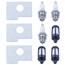 Adefol Air Fuel Filter Spark Plug Set Replacement Parts for MS170 2-Mix, MS180 2-Mix, MS180C 2-Mix 1130 141 1700 (CMR6H Spark Plugs)