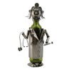 WINE BODIES Lady Doctor Metal Wine Bottle Holder, Charcoal