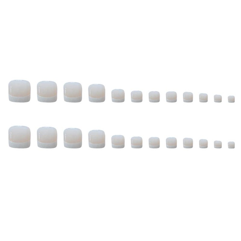 Square Press on Toenails,Lucoffeoi 24Pcs Fake Toenails Short Acrylic False