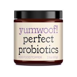 Yumwoof Perfect Probiotics Non-GMO, Human-Grade Dog Food Topper with Prebiotic Inulin & Pumpkin | Allergies, Digestion, Immunity, Diarrhea, Constipation | 9 Science-Backed Strains