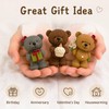 MeritMode Teddy Bear Ornaments Set, 2.8”H Resin Figures, Cute Home