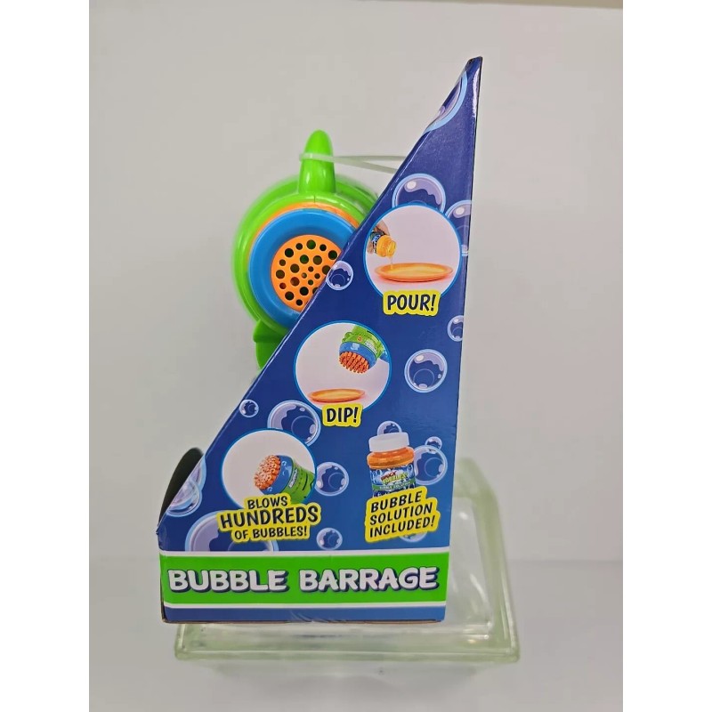 Play Day Bubble Barrage Gun Includes 4oz Solution & Drip