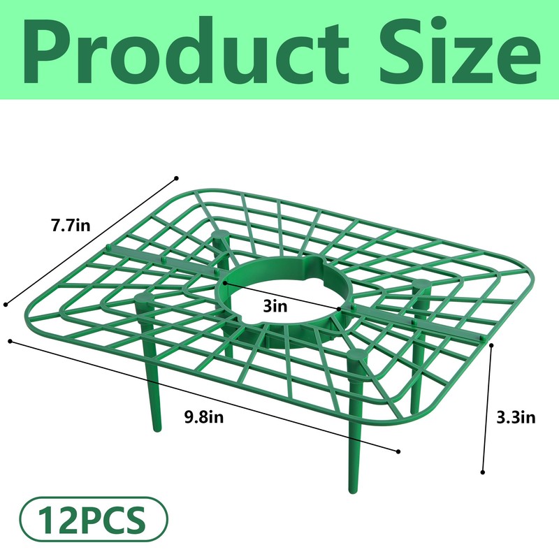 Iceyyyy 12 Packs Square Strawberry Supports-Strawberry Growing Racks- Plant Support