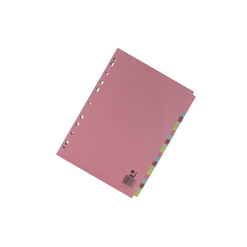 Q-Connect 20-Part Subject Divider Multi-punched A4