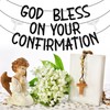 God Bless On Your Confirmation Banner, Blessing Confirmation, First Communion,