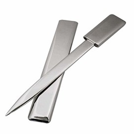 GTR-Gifts Silver Plated Letter Opener in a Shiny Metal Sheath (XLO1020)