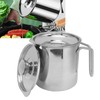 Stainless Steel Oil Filter Pot with Handle Kitchen Grease Container