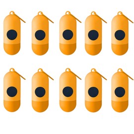 A4DOG Dog Poop Bag Holder, Cute Dog Poop Bag Dispenser for Leash - Quality Dog Waste Bag Holder for Leash - Orange (10pcs)