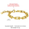GOLDCHIC JEWELRY Gold Paperclip Chain Bracelet for Women Girl, 18k