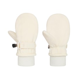 Urban Virgin Toddler Waterproof Outdoor Infant Mittens Baby Winter Gloves Dino Cuffed Warm Fleeced Kids Ski Gloves For Teens E1408 White S(3Months-3T)