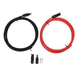 10AWG Solar Extension Cable with Female and Male Connector for Outdoor Use Self Locking Design 10FT