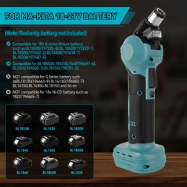 Aepiraza Cordless Palm Nailer Compatible with Makita 18V Battery(NO Battery), Brushless Hammer Drill Kit 0-90° Adjustable Power Framing Nailer with Magnetic Collet Brushless, 14000 RPM